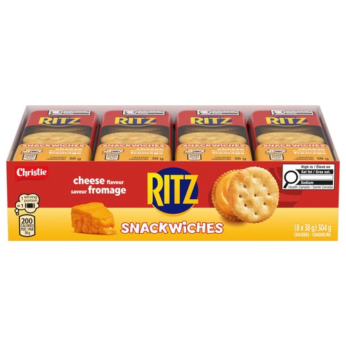 Christie Ritz Snackwiches Crackers Cheese 8 x 38 g