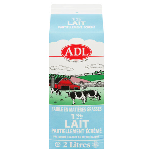 ADL Milk 1% Partly Skimmed 2 L