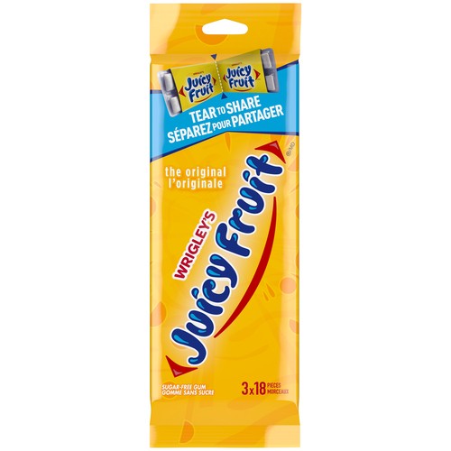 Juicy Fruit Fruit Chewing Gum 18 Pieces 3 Packs
