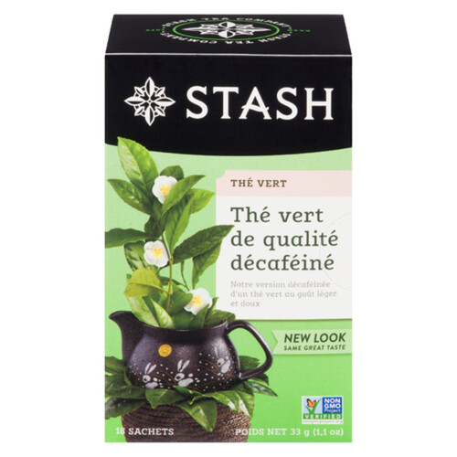 Stash Caffeine-Free Green Tea Decaf Premium Green 18 Tea Bags