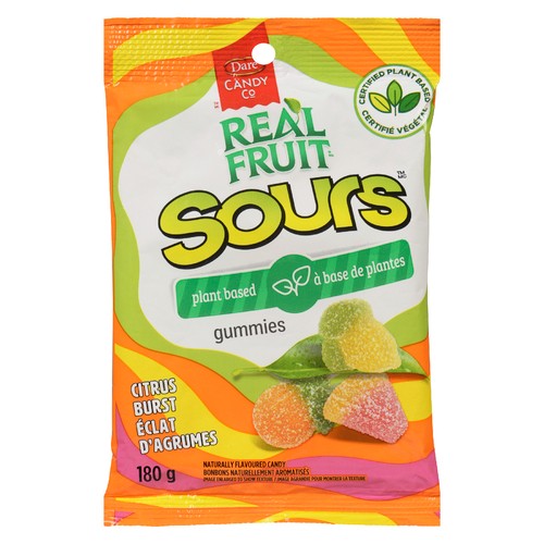 Dare Real Fruit Plant Based Gummies Sour Citrus Burst 180 g
