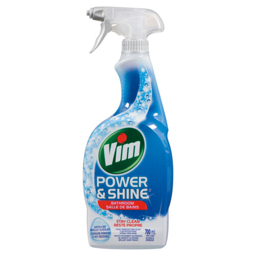 Vim Power & Shine Spray Cleaner Bathroom Removes Limescale And Soap Scum 700 ml