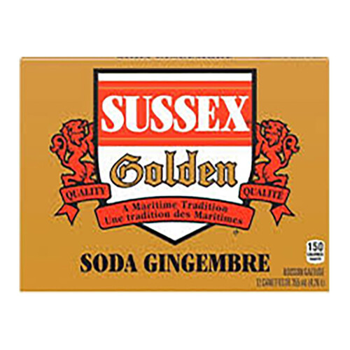 Sussex Soda Ginger Ale Golden 12 x 355 ml (cans)