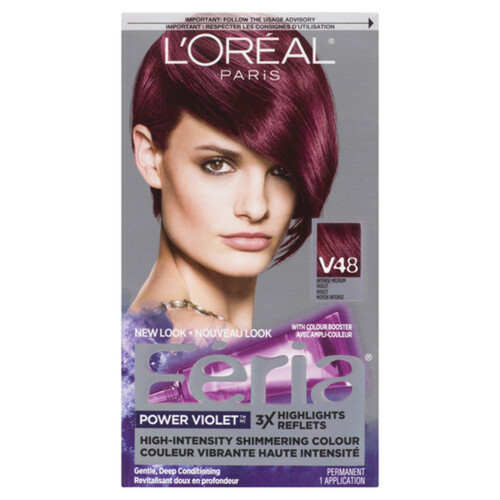 L'Oréal Hair Colour Féria Power Violet V48 Intense Medium Violet 1 Box