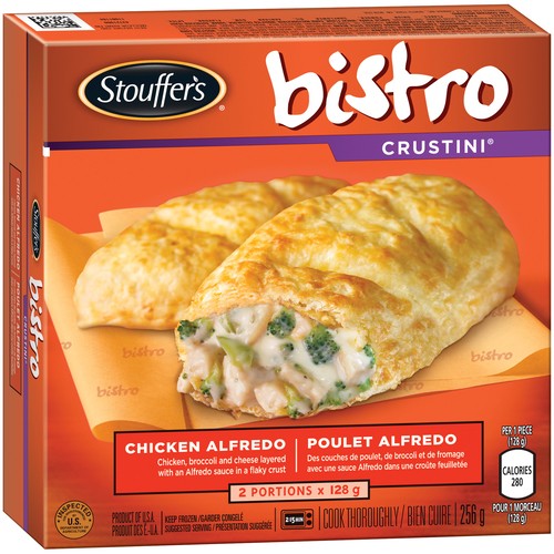 Stouffer's Bistro Frozen Crustini Chicken Alfredo 256 g
