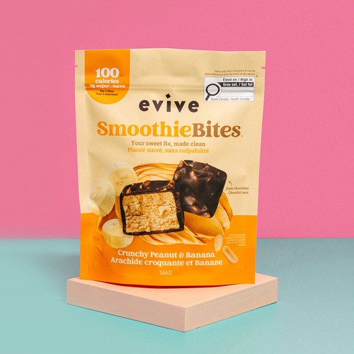 Evive Frozen Smoothie Bites Crunchy Peanut & Banana 144 g