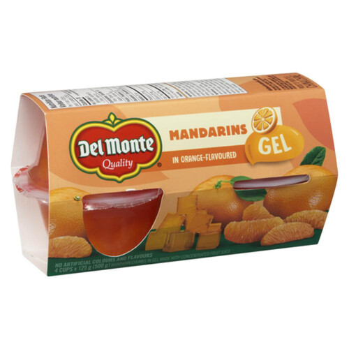 Del Monte Mandarin In Orange Flavored Gel Fruit Cups 4 x 125 g