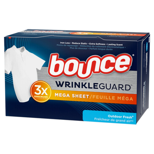 Bounce Wrinkle Guard Mega Sheet Outdoor Fresh 50 EA