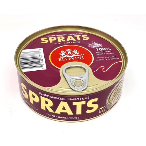 Belevini Canned Fish Smoked Sprats In Oil 240 g