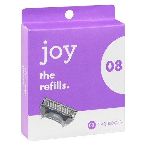 Joy Five-Bladed Razor Blades Refills 8 Pack