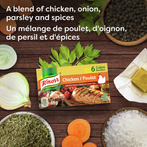 Knorr Bouillon Cubes Chicken for rich deep chicken flavour 69 g