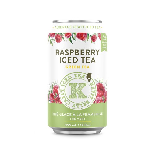 Happy Belly Iced Tea Raspberry 355 ml (can)