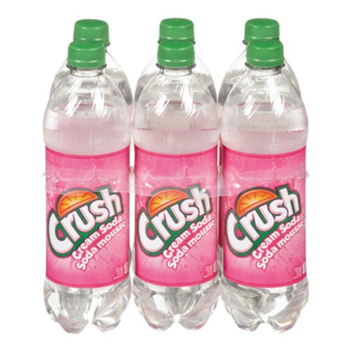 Crush Beverage Cream Soda White 6 x 710 ml