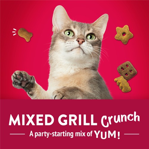 Friskies Cat Treats Party Mix Mixed Grill Crunch with Real Chicken 170 g