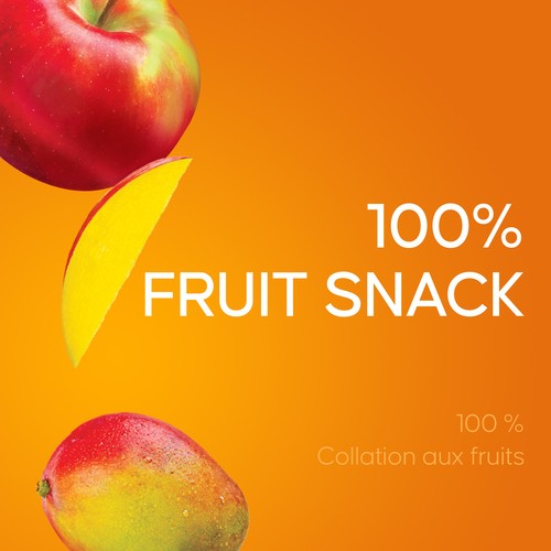 SunRype Fruit To Go Gluten-Free Fruit Bar Snack Apple Mango 14 g