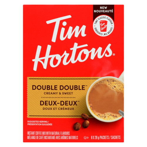 Tim Hortons Instant Coffee Mix Double Double 8 x 28 g 