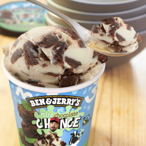 Ben & Jerry's Ice Cream Mint Chocolate Chance Fairtrade Ingredients 473 ml