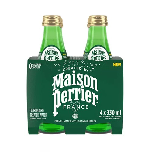 Maison Perrier Sparkling Water Unflavoured 4 x 330 ml (bottles)