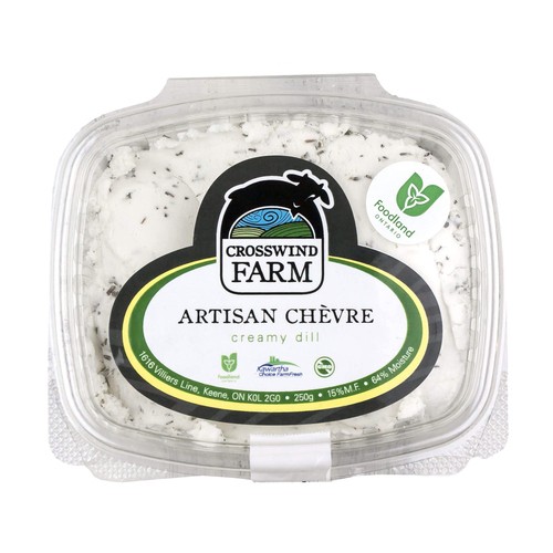Crosswind Farms Artisan Cheese Chevre Creamy Dill 250 g