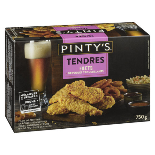 Pinty's Breast Fillets Plum Seasoned Breaded Fully Cooked Chicken 750 g (frozen)