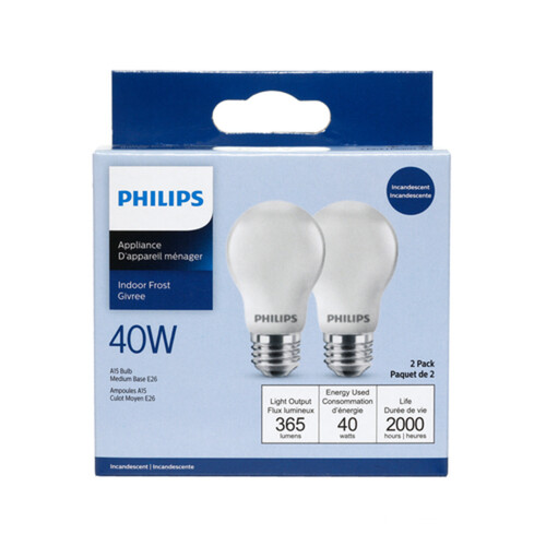 Philips Bulbs 40W Frost 2 EA