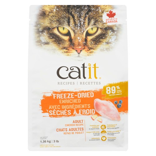 Catit Recipes Complete Adult Cat Food Freeze-Dried Chicken Recipe 1.36 kg