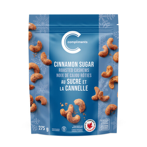 Compliments Cashews Roasted Cinnamon Sugar 275 g