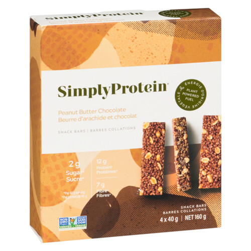 Simply Protein Bar Peanut Butter Chocolate 4 EA Voilà Online Groceries & Offers