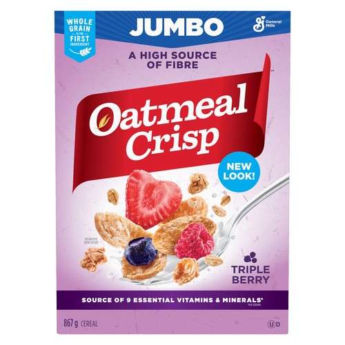 Oatmeal Crisp Cereal Jumbo Triple Berry 867 g