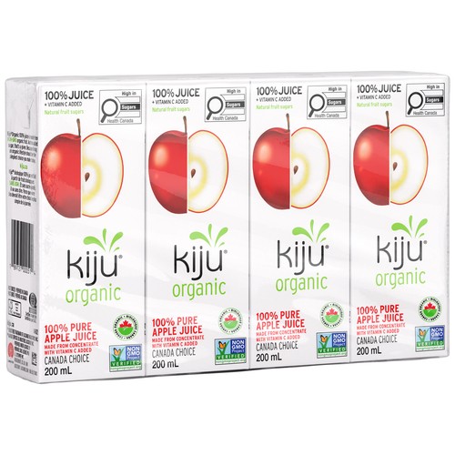 Kiju Organic Juice Apple 4 x 200 ml