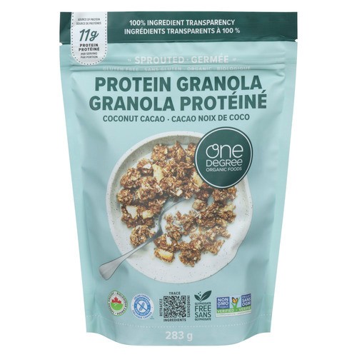 One Degree Organic Foods Protein Granola Sprouted Coconut Cacao 283 g