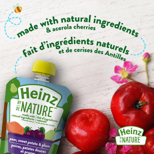 Heinz by Nature Organic Baby Food Pear Sweet Potato & Plum Purée 128 ml