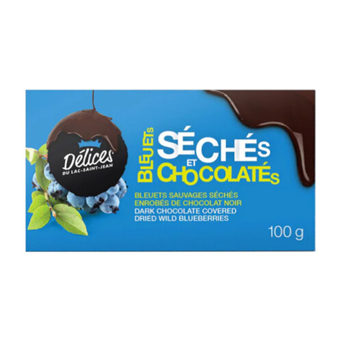 Délices Du Lac-Saint-Jean Dark Chocolate Covered Dried Wild Blueberry 100 g