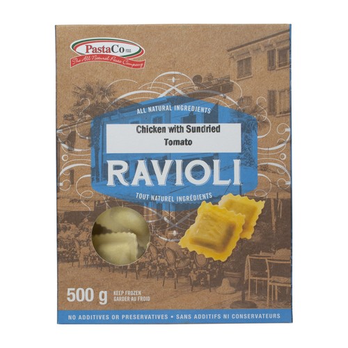 PastaCo Chicken and Sundried Tomato Ravioli 500 g (frozen)