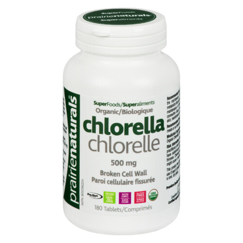 Prairie Naturals Gluten-Free Chlorella 180 Tablets