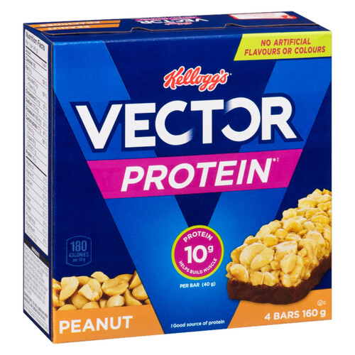 Kellogg's Vector Protein Cereal Bars Peanut 4 x 40 g