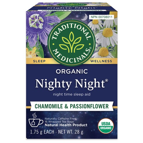 Traditional Medicinals Caffeine-Free Herbal Tea Nighty Night 16 Tea Bags