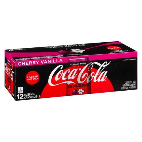 Coca-Cola Zero Sugar Cherry Vanilla 12 x 355 ml (cans)