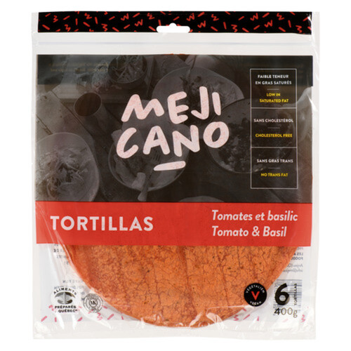 Mejicano Tortillas Tomato And Basil 10-Inch 400 g