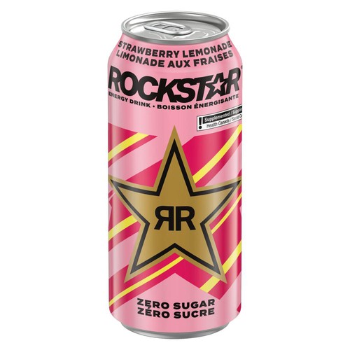 Rockstar Energy Drink Zero Sugar Strawberry Lemonade 473 ml (can)