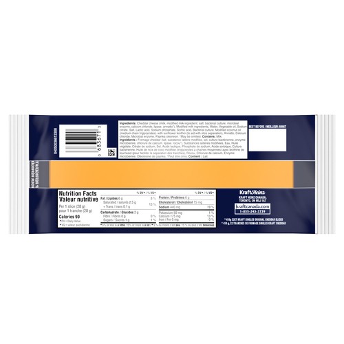 Kraft Sliced Process Cheese Extra Cheddar 14 Slices 390 g