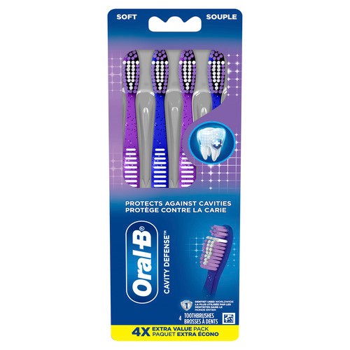Oral-B Soft Tooth Brush Cavity Defense 4 EA