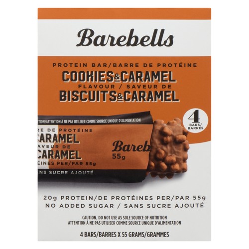 Barebells Protein Bar Cookies & Caramel Flavour 4 x 55 g