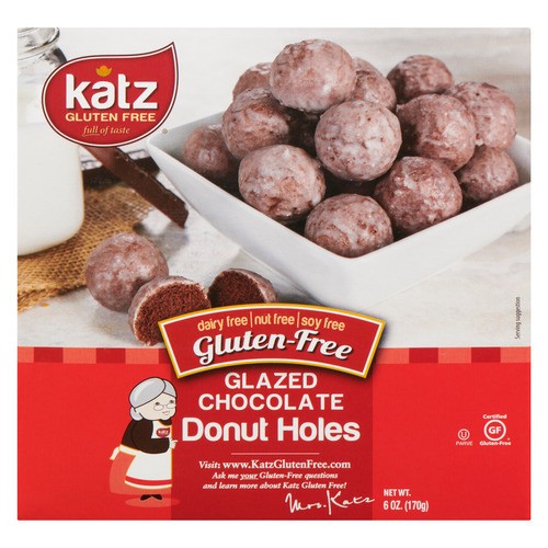 Katz Gluten-Free Frozen Donut Holes Glazed Chocolate 170 g