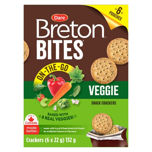 Dare Breton Crackers Veggie Bites 132 g