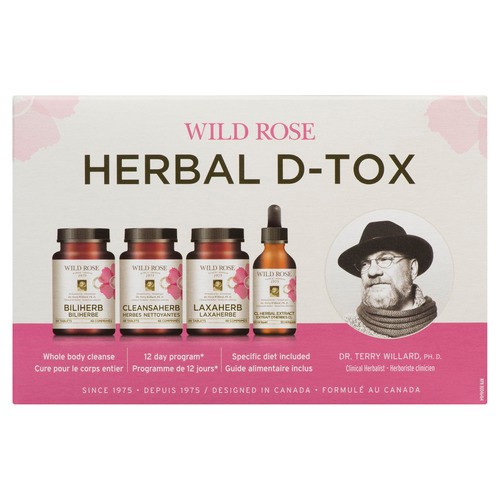 Wild Rose Herbal D-Tox Cure 12 Day Program Herb Based Formula 1 EA 