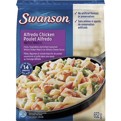 Swanson Frozen Alfredo Chicken Skillet Meal 652 g