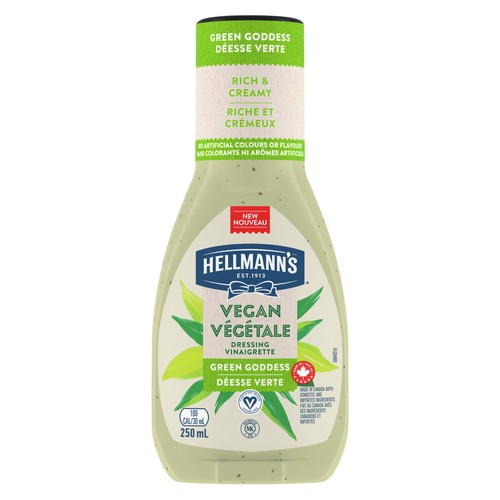 Hellmann'S Vegan Dressing Green Goddess Certified Vegan Condiment 250 ml