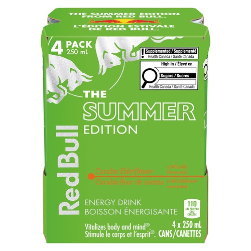 Red Bull Energy Drink Curuba-Elderflower 4 x 250 ml (cans)