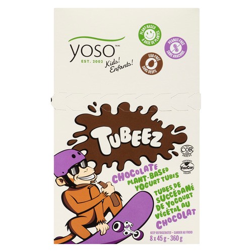 Yoso Tubeez Plant-Based Yogurt Tubes Chocolate 360 g